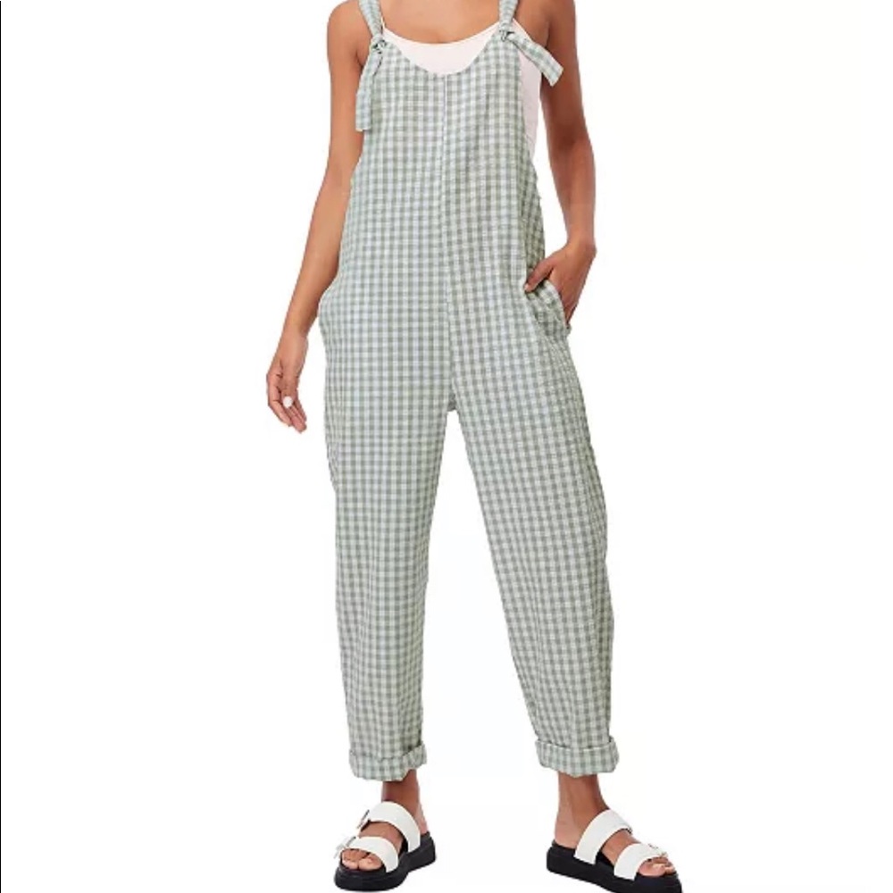 Cotton On Green Gingham Jumpsuit (Runs Big)